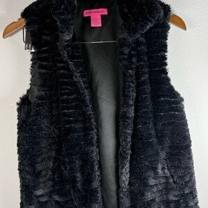 Betsey Johnson Pink Label Faux Fur Vest